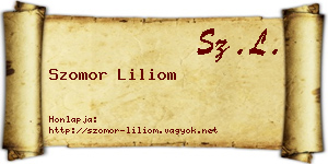 Szomor Liliom névjegykártya